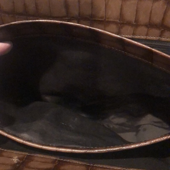 Escada Brown Crocodile Tote bag with Buckle flap - Picture 7 of 9